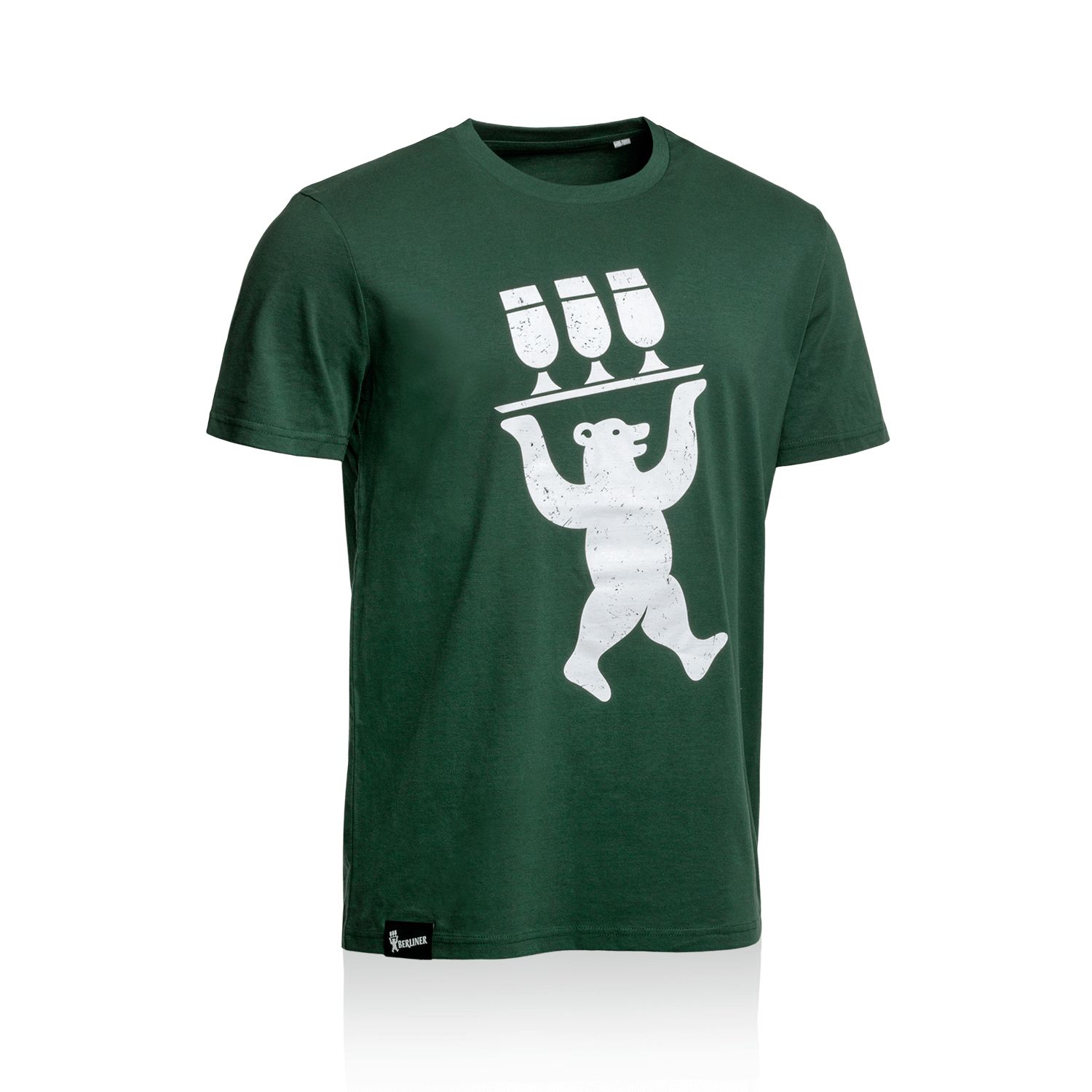 Berliner Pilsner T-Shirt, Motiv BERLINER Bär, grün, Gr. S