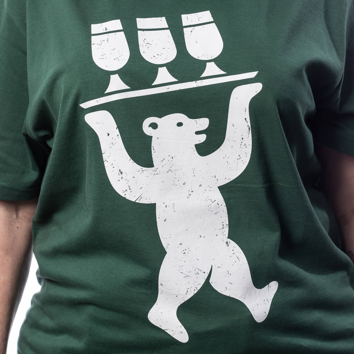 Berliner Pilsner T-Shirt, Motiv BERLINER Bär, grün, Gr. S