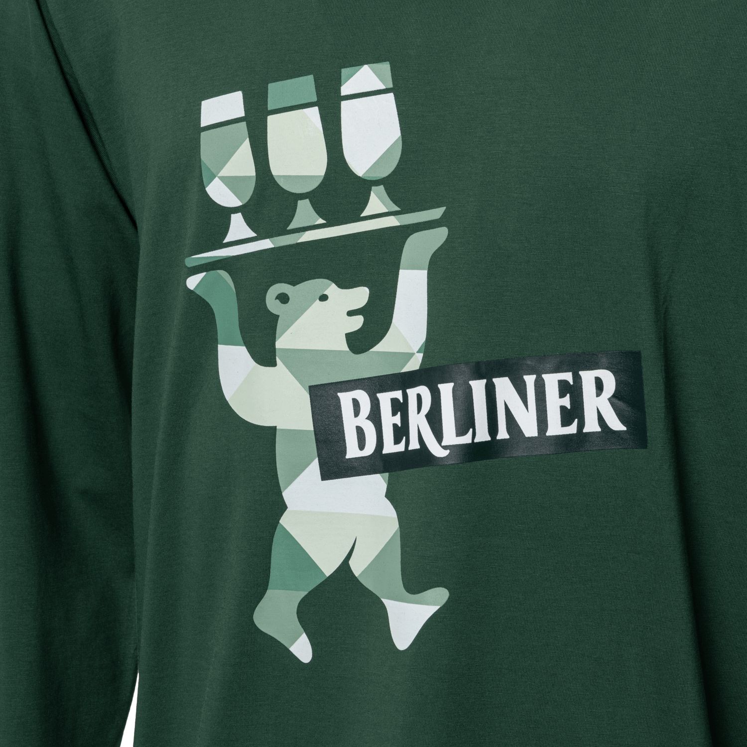 Berliner Pilsner Langarmshirt, grün, Gr. S